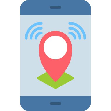 mobil konum vektörü simgesi