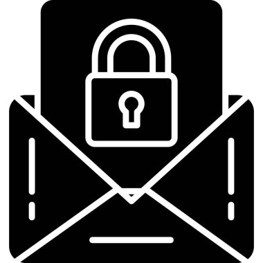 e- posta asma kilit simgesi, basit biçim
