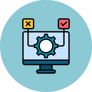 Bilgisayar. Web simgesi basit illüstrasyon