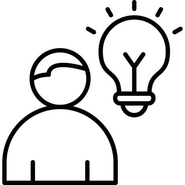 Ampul. Web simgesi basit illüstrasyon