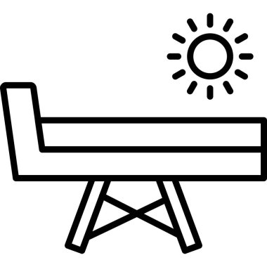 Plaj simgesi, basit tasarım