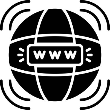 genel ağ basit simgesi, vektör illüstrasyonu