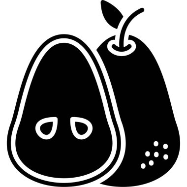 avokado meyve simgesi, basit tasarım