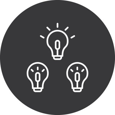 Ampul simgesinin vektör illüstrasyonu