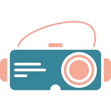 Şeffaf bir arkaplanda kamera vektör çizimi. Birinci kalite semboller. Konsept ve grafik tasarımı için vuruş simgesi.