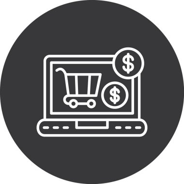 Alışveriş. Web simgesi basit illüstrasyon