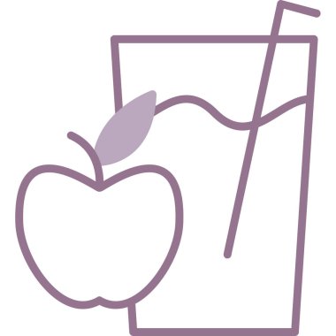 Bir elma simgesinin vektör illüstrasyonu