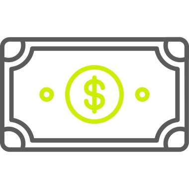 dollar banknote icon vector illustration