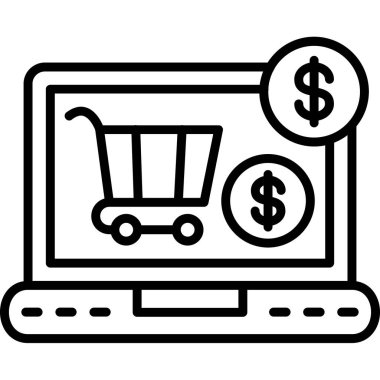 İnternetten alışveriş. Web simgesi