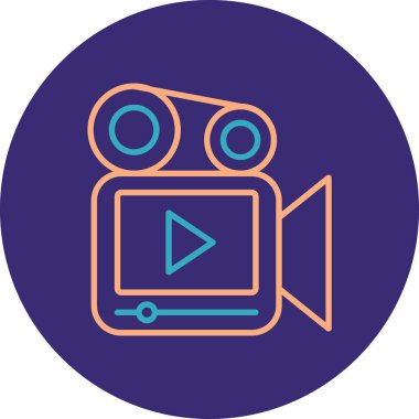 Kamera. Web simgesi basit illüstrasyon