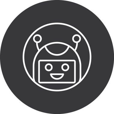 Robot simgesinin vektör illüstrasyonu