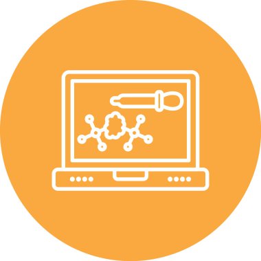 Dizüstü bilgisayar simgesi vektör çizimi