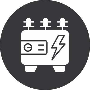 Bataryanın vektör simgesi, elektrik bataryası, dolgu