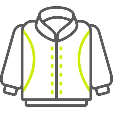 Ceket. Web simgesi basit illüstrasyon