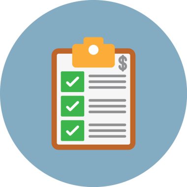 kontrol listesi simgesi, vektör tasarımı