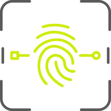 Parmak izi. Web simgesi basit illüstrasyon