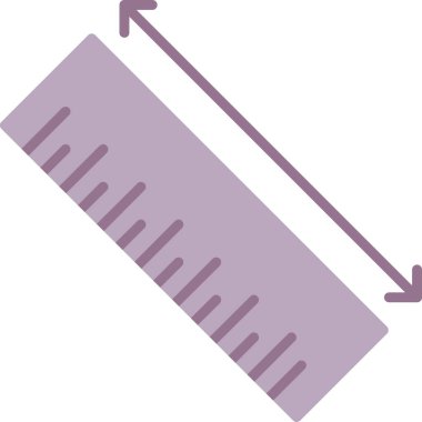 cetvel simgesi, basit vektör çizim