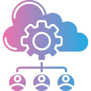 bulut hesaplama vektör simgesi modern illüstrasyon