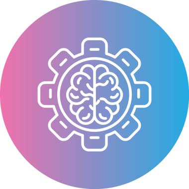 İnsan beyni ikon vektör illüstrasyonu