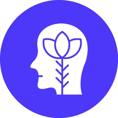 İnsan beyin simgesinin vektör illüstrasyonu