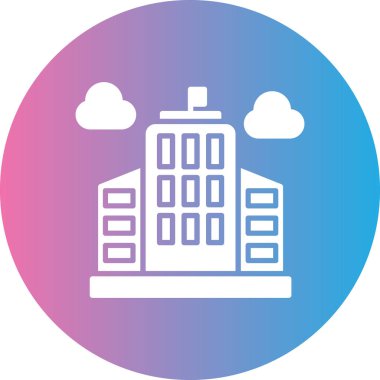 Bina simgesinin vektör çizimi, güzel vektör simgesi