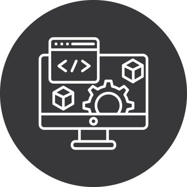 Web tasarım ve geliştirme simgesi, vektör illüstrasyonu