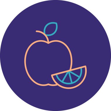 vektör meyve simgesi illüstrasyonu