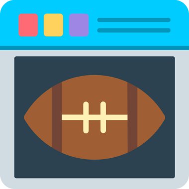 futbol ikonu vektör illüstrasyonu.