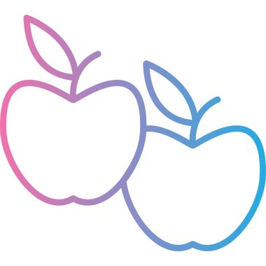 ana hatlarıyla elma meyvesi simgesi