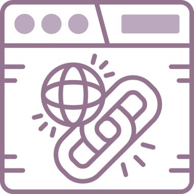 İnternet web simgesi basit tasarım