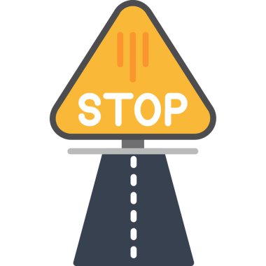 Yol simgesi, vektör illüstrasyonu