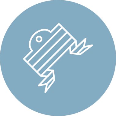 Kuş simgesinin vektör illüstrasyonu