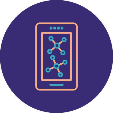 Mobil simgenin vektör illüstrasyonu