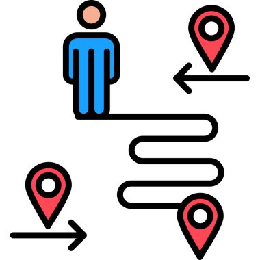 Rotadan. Web simgesi basit illüstrasyon