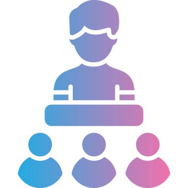 Dizüstü bilgisayarı olan bir adamın vektör çizimi