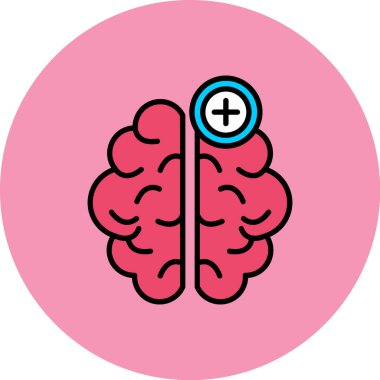 Soyut arkaplanda beyin simgesi izole edildi