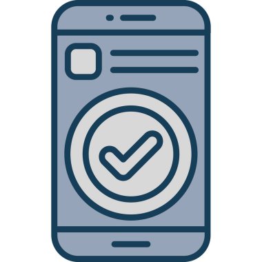 Akıllı telefon. Web simgesi basit illüstrasyon