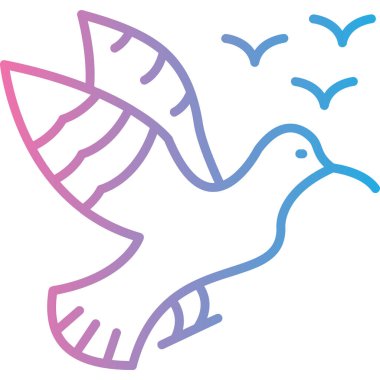 Güvercin simge vektör çizim