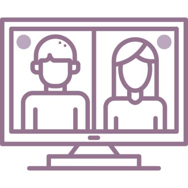 Çağrı merkezi operatör simgesi. Web için tele pazarlama vektör simgelerinin özet çizimi