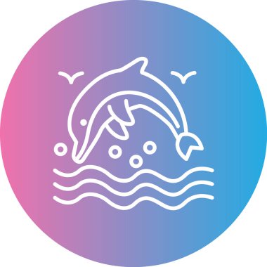 Beyaz arka planda daire içindeki şirin bir balığın vektör çizimi