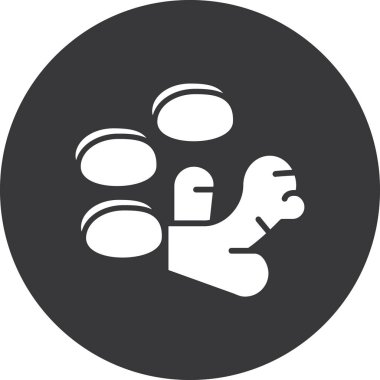 Modern b 'nin vektör çizimi eldivenlerin ikonundan yoksun