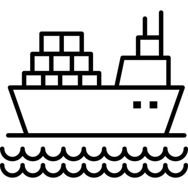 Gemi simgesi vektör illüstrasyonu