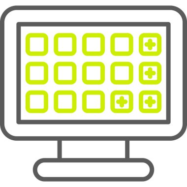 bilgisayar ekran simge vektör çizim