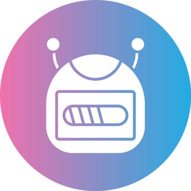 Modern b 'nin vektör çizimi robot simgesinden yoksun