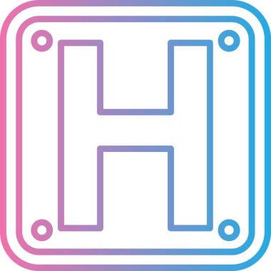 harf h vektör çizgisi simgesi