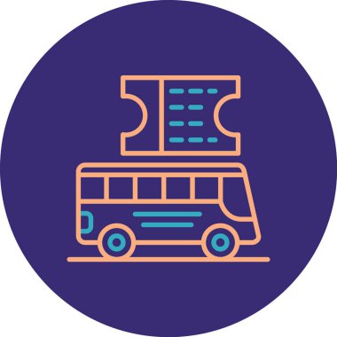 Otobüs. Web simgesi basit illüstrasyon