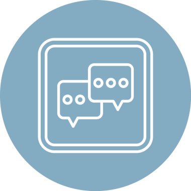 Sohbet simgesinin vektör illüstrasyonu