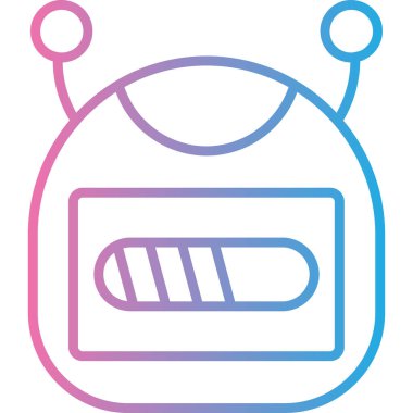 Bir makine simgesinin vektör illüstrasyonu