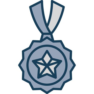 Rozet ödülü simgesi, vektör illüstrasyon tasarımı