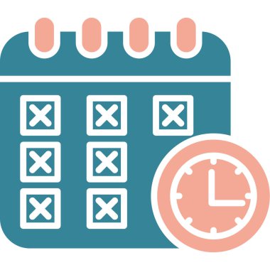 zaman takvimi vektör illüstrasyonu